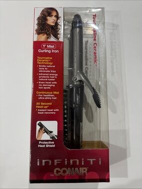 Conair Infiniti 1" Mist Curling Iron - Silver